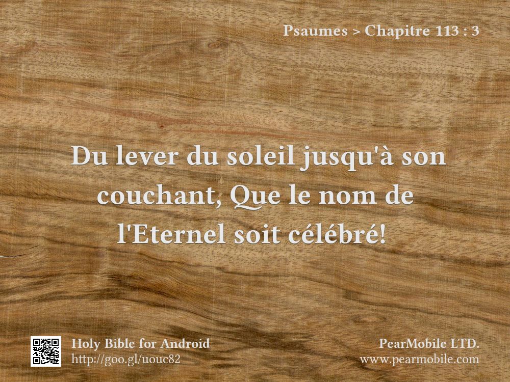 Psaumes, Chapitre 113:3